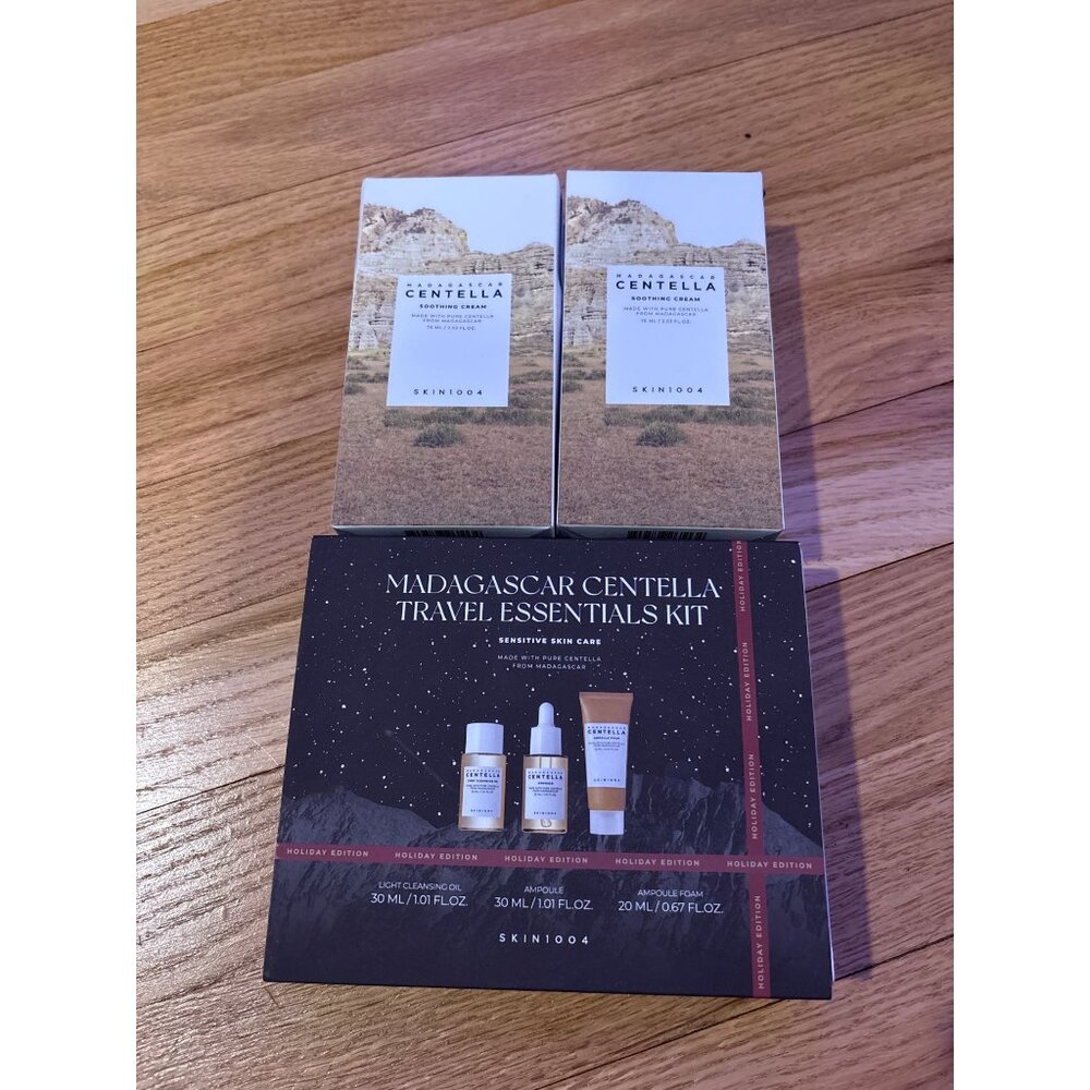 Madagascar Centella 2 Soothing Cream, Oil, Cleanser, Full size & Travel